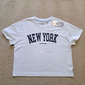 Scotch & Soda T-shirt Medium White New York Short Sleeved Crewneck Cotton
